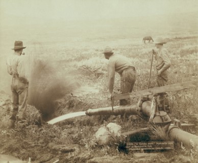 Golden work. Hydraulic mining. 1890