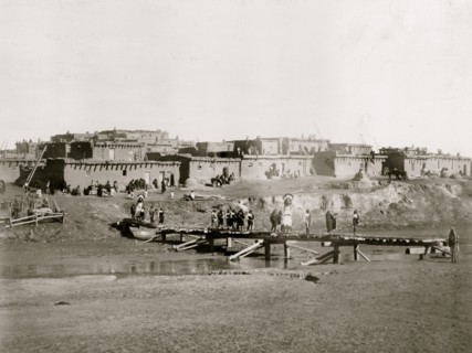trip to Zuñi--The Shalaco cross to south side of the river to dance and plant the plumes 1897