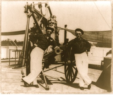 On deck of U.S. gunboat Hunchback 1864