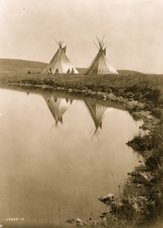 At the water's edge--Piegan 1910