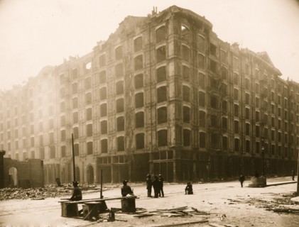 View of building after earthquake and fire, San Francisco, California 1906
