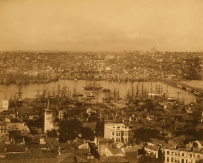 View of IIstanbul and the Unkapani Bridge from the Azap Kapisi (gate) 1885