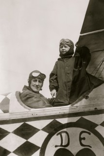 Virginia Waibel in plane