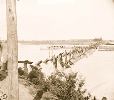 Ruins of bridge on Richmond & York River Railroad.  1863