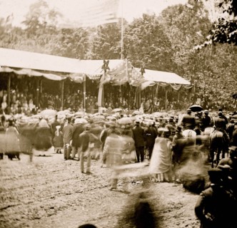 Washington, D.C. Crowd in front of Presidential reviewing stand 1865
