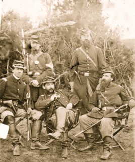 Washington, District of Columbia. Sgt. and officer of 31st Penn. Inf. (later, 82d Penn. Inf.) at Queen's farm, vicinity of Fort Slocum 1863