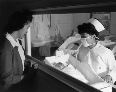 Nurse Aiko Hamaguchi, mother Frances Yokoyama, baby Fukomoto 1943