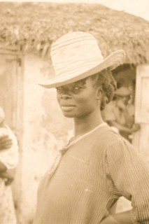 Woman, half-length portrait, Old Bight, Cat Island, Bahamas 1935
