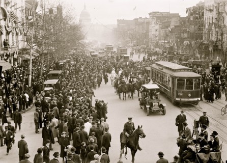 Woman's Suffrage Marchers arriving from New York 1913