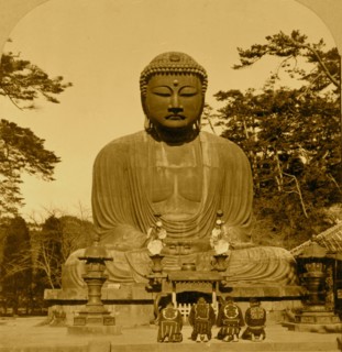 Worshipping at Buddhist Shrine 1902