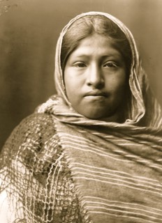 Yaqui girl, head-and-shoulders portrait 1907