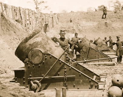 Yorktown, Virginia. Battery No. 4 mounting 13-inch mortars. South end 1863