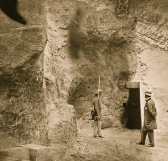 Yorktown, Virginia. Cornwallis cave. Used as a powder magazine by the Confederates 1863