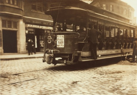 Flipping Cars. Location: Boston, Massachusetts. 1909
