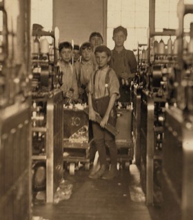 Young doffers in Mollahan Mills, Newberry, S.C.  1908