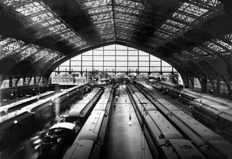 Looking Out the Reading Railroad Shedhouse, Philadelphia, PA