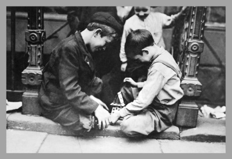 Street Kids Build House of Cards