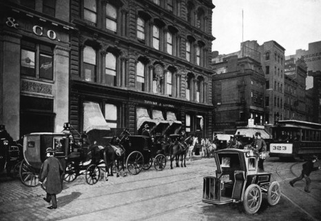 Cabs Outside of Tiffany & Co., New York City 1899