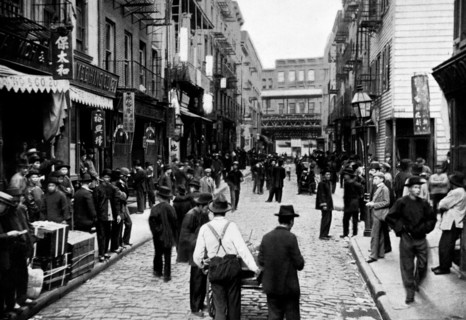 Chinatown on a Sunday: Pell Street, New York 1899