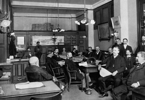 Reading Room at Merchant's Association, New York City 1899