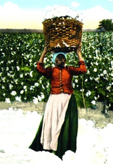 Woman with Basket of Cotton 1918