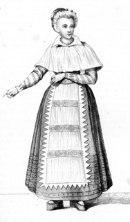 French vintage clothes Henri kingdom II XVI century King France Dress for lady
