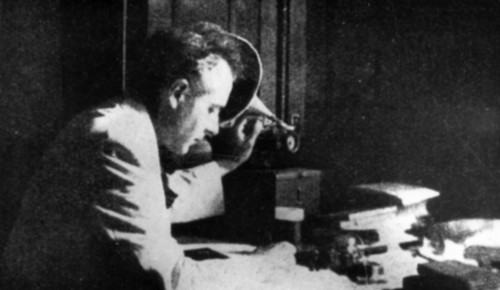 Hungarian composer, bela bartok, studying popular themes.