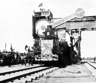 Siberia, 1929, a scene on the turkestan - siberian railway line (turksib), this was the first major construction job of the ussr's railway transport, it linked two of the country's richest areas - sib...