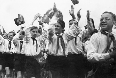 German young pioneers at the all-german youth rally for peace, june 1950.