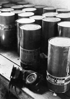 Photo m, mikhailov camp of annihilation (lublin)  [majdanek] the germans asphyxiated the prisoners by the hundred and thousand in concrete chambers,  they used for the purpose a gas with the trade-nam...