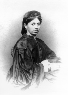 A portrait of leo tolstoy's wife, sofia andreyevna, at the time of their engagement.