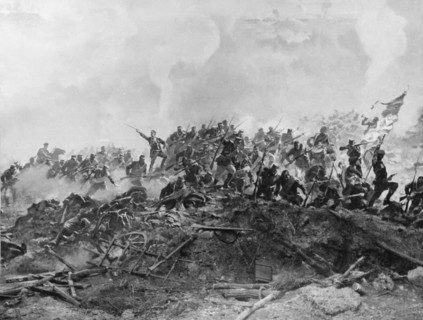 Battle of pleven, 1878, diorama to commemorate 100th anniversary of liberation of the city, skobelev historic park, pleven, bulgaria, artist: a,v, ovet.
