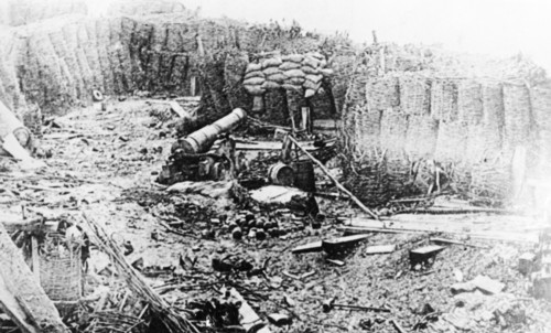 A fortification after a battle in the defense of sevastopol during the crimean war in the mid 1800s.