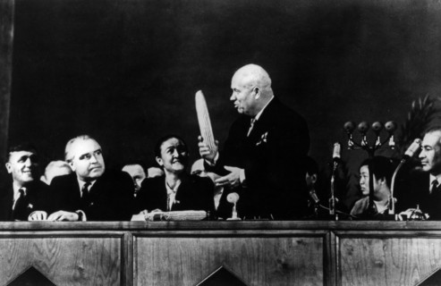 Nikita khrushchev during his 'corn campaign', 1959.