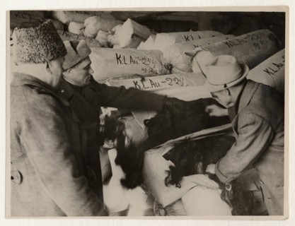 Monstrous crimes have committed by the german government as revealed by the communique of the extraordinary state committee for ascertaining german crimes in oswiecim,  photo shows: 7,000 kilograms of...