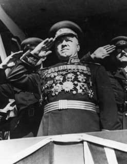 Marshal georgy zhukov, hero of the soviet union, 1945.