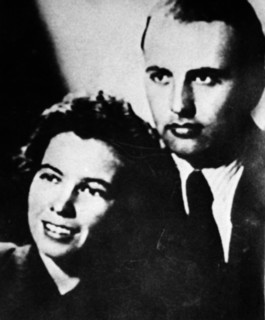 Mikhail and raisa gorbachev when they were a young couple, a reproduction from the archive of the newspaper argumenty i facty.