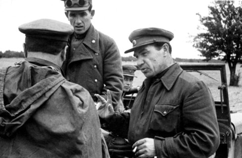 General chuikov (commander of russian 62nd army at stalingrad) who made the long battle trek from the volga to the vistula with his famous army is now fighting at the walls of warsaw, general chuikov ...