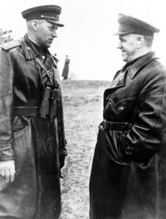 Red army marshals rokossovsky (left) + zhukov during world war ll.