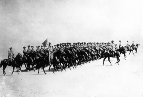 Russian cossacks during crimean war, mid-1800s.