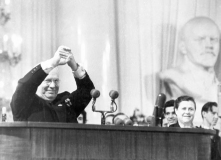 Nikita khrushchev speaking at the kremlin in 1961, moscow, ussr.