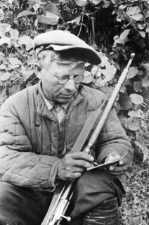 World war 2, a russian partisan signing the 'oath of a red partisan', september 1941.