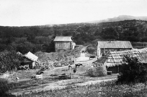 An old farming village in pre-revolutionary russia, 1900s.