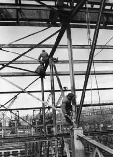 Construction of the nowa huta steel combine (lenin steel works) in poland, 1952.