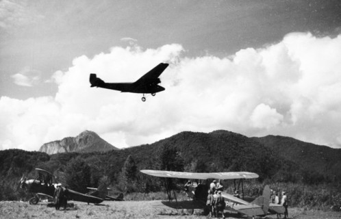 Polikarpov po-2 (u-2) biplanes at an aerodrome in a mountain pass in the northern caucasus, world war 2, october 1942.