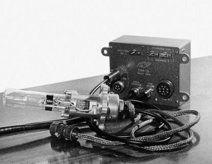 Ionization manometer with d,c, amplifier used on the soviet sputnik 3 satellite, 1958.