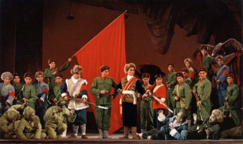 The modern revolutionary peking opera 'taking tiger mountain by strategy', carefully revised, perfected and polished to the last detail with our great leader chairman mao's loving care, now glitters w...