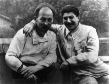 Josef stalin (right) with felix dzherzhinsky, founder of the cheka (first soviet secret police), late 1920s? .