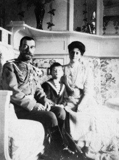 The royal couple of russia, tsar nicholas ll and tsarina alexandra fyodorovna with their son.
