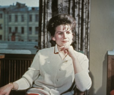 Soviet cosmonaut valentina tereshkova, the first woman in space, at home in 1965.